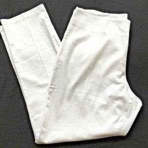 Chelsea & Theodore Pants 14  White Tapered Stretch